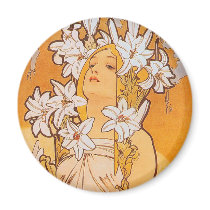 Mucha "Lily" - Flowers magnets