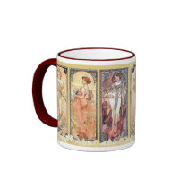 Mucha ~ Panel of Three mugs