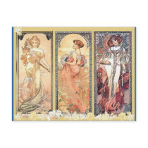 Mucha ~ Panel of Three Post Cards