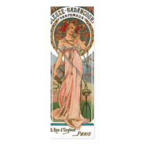Mucha Perfume Ad Bookmark Business Card Templates