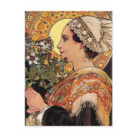 Mucha Postcard:   Alphonse Mucha - Art Nouveau