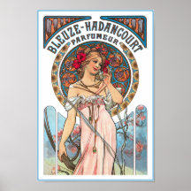 Mucha Poster Print:  Perfume Ad