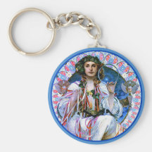 Mucha - Slavia - Secession Keychain