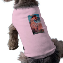 Mucha Summer lady woman long dress Doggie T-shirt