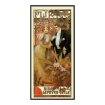 Mucha - Vintage French Poster Art - Flirt posters