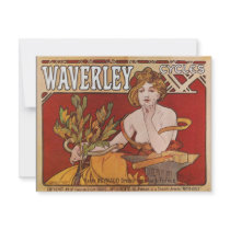 Mucha ~ Waverley Cycles 1898 invitations by ArtNouveauDaz Mucha ~ Waverley Cycles 1898 invitations