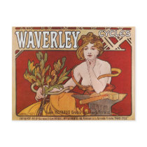 Mucha ~ Waverley Cycles 1898 Postcards