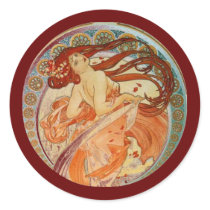 Mucha Woman stickers