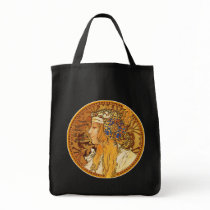 Mucha - Woman with Jewels - Vintage Art bags