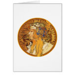 Mucha - Woman with Jewels - Vintage Art cards
