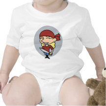 Muchacha del pirata trajes de bebé