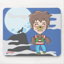 Muchacho del hombre lobo alfombrilla de ratones
