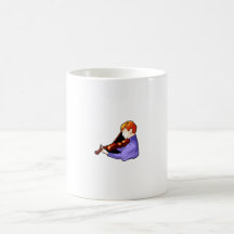Muchacho que juega imagen del gráfico de la opinió taza de café
