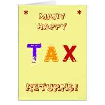 ¡Muchas declaraciones de impuestos felices! Tarjeta