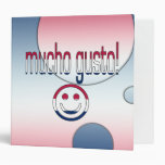 Mucho Gusto! America Flag Colors Pop Art 3 Ring Binder