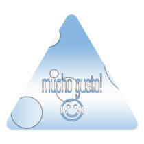 Mucho Gusto! Argentina Flag Colors Pop Art Triangle Stickers