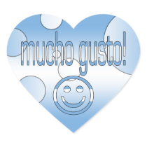Mucho Gusto! Argentina Flag Colors Pop Art Heart Stickers
