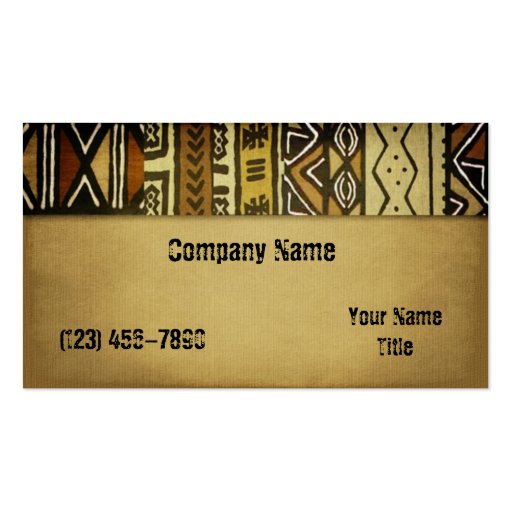 Mud Cloth 2 Business Card (front side)