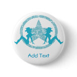 Mud Flap Cowgirls Blue Button