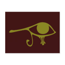 Mud Green Eye of Horus postcards by JaZilla Mud Green Eye of Horus postcards