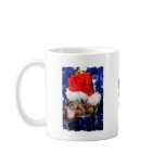 Mud turtle with head covered in santa hat mugs