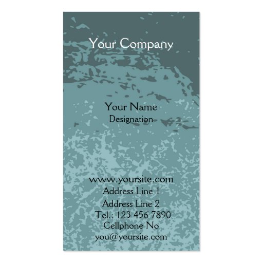 Muddy blue business card templates (front side)