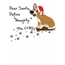 Muddy Christmas Corgi Apparel t-shirts by MenagerieMayhem Muddy Christmas Corgi Apparel t-shirts