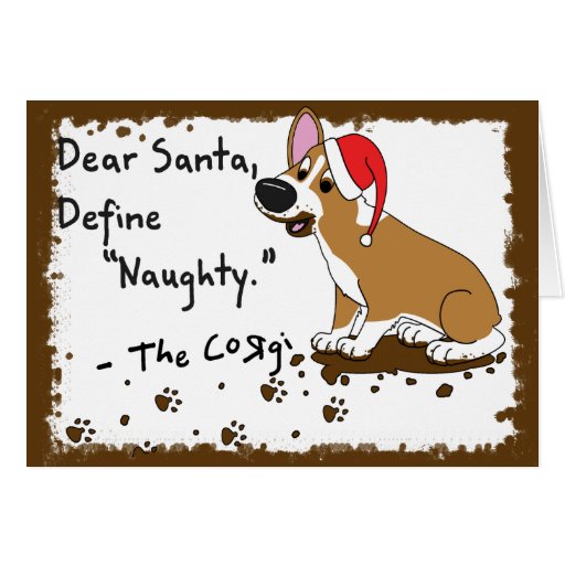 Muddy Christmas Corgi Christmas Card