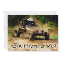 Muddy Mudfest Dunebuggy 4x4ing  event Custom Invitations
