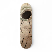 Mudpot or hole skate board decks