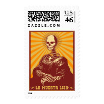 Muerta Lisa postage by skullabee Muerta Lisa postage