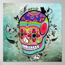 Muerte Day of the Dead Calaveras Poster posters