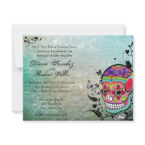 Muerte Day of the Dead Calaveras Sugar Skull invitations