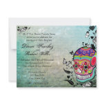 Muerte Day of the Dead Calaveras Sugar Skull Invite