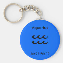 Muestra del zodiaco - acuario llaveros personalizados