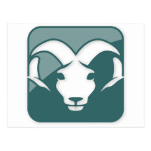 Muestra del zodiaco del aries tarjetas postales