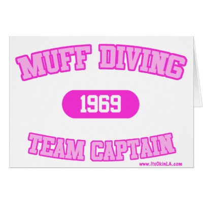 Product line featuring the Muff Diving Team Captain logo created by www
