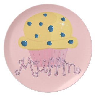 Muffin Blueberry Muffin Plate plate
