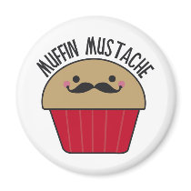 Muffin Mustache Magnet