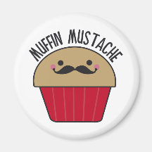 Muffin Mustache Magnet