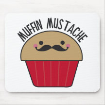 Muffin Mustache Mouse Pads