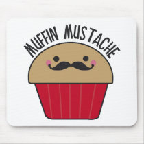 Muffin Mustache Mouse Pads