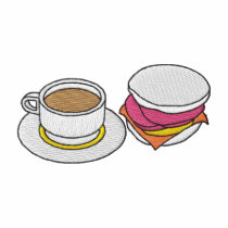 Muffin with coffee embroidered shirts by ZazzleEmbroidery Muffin with coffee embroidered shirts