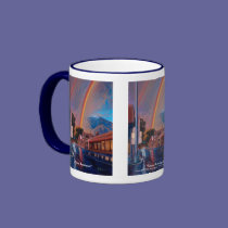 Mug 15 oz- "Taos Rainbow" mugs