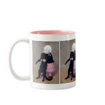 Mug:  A Small Girl with A Cat by Steinlen
