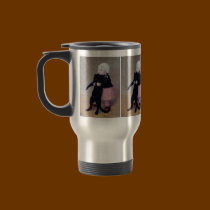 Mug:  A Small Girl with A Cat by Steinlen