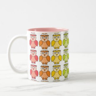 Mug - Cute Rainbow Owl Pattern mug