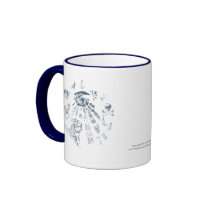 Mug Double Image Masonic Fantasy Blue