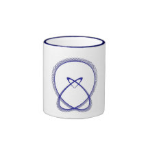 Mug - Mathematical mug with blue heart spiral