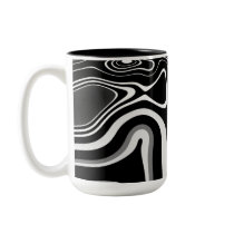 Mug Modern Black White by Darling_Gifts Mug Modern Black White